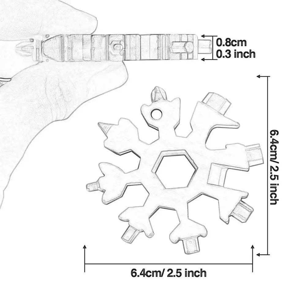 Amazing 18 In 1 Multifunctional Wrench Key, Camping Outdoor Survive Tools, Stainless Steel Snowflake Wrench, Star Anise Screwdriver Home/Outdoor Emergency Spanner, Snowflake Bottle Opener, Household Handy Survival Gadget Amazing 18 In 1 Multifunctional Wrench Key, Camping Outdoor Survive Tools, Stainless Steel Snowflake Wrench, Star Anise Screwdriver Home/Outdoor Emergency Spanner, Snowflake Bottle Opener, Household Handy Survival Gadget